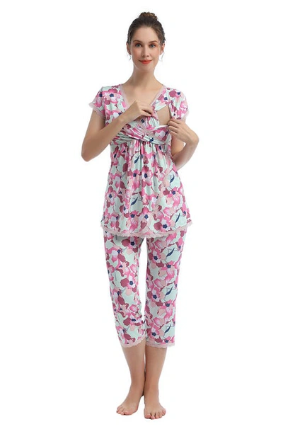 Kimi And Kai Kimi & Kai Addison Nursing/maternity Pajamas In Parfait Pink