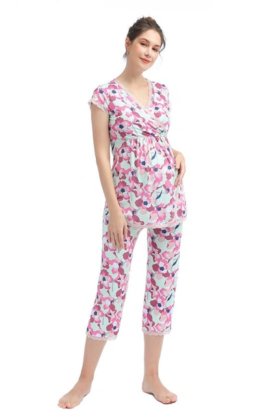 Kimi And Kai Kimi & Kai Addison Nursing/maternity Pajamas In Parfait Pink