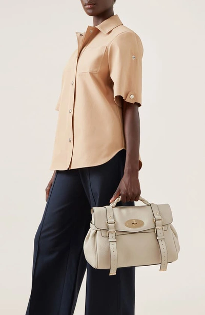 Mulberry Mini Alexa Leather Satchel In Chalk