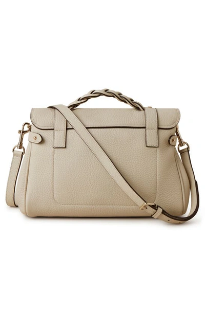 Shop Mulberry Alexa Leather Satchel In Chalk