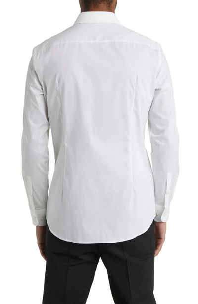 Shop Hugo Boss Hank Party Slim Fit Dress Shirt In White