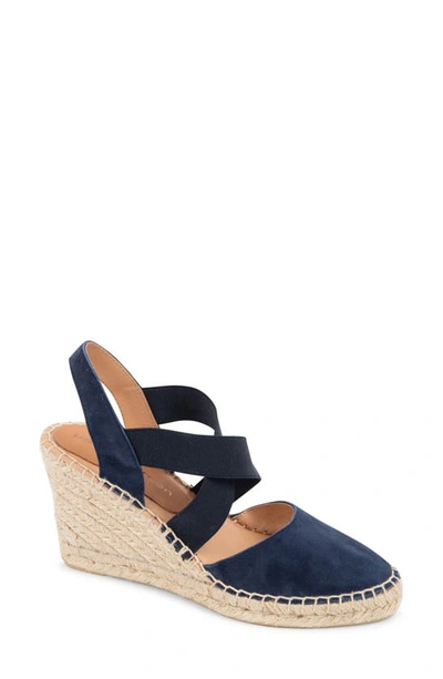 Patricia Green Mila Espadrille Sandals With Elastic Straps In Navy
