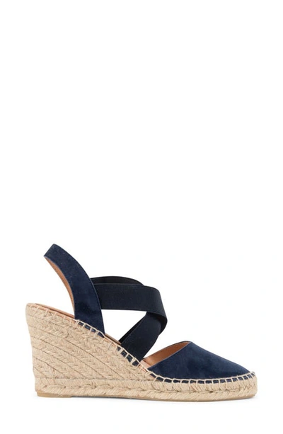 Patricia Green Mila Espadrille Sandals With Elastic Straps In Navy
