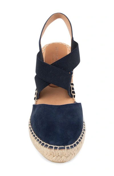 Patricia Green Mila Espadrille Sandals With Elastic Straps In Navy