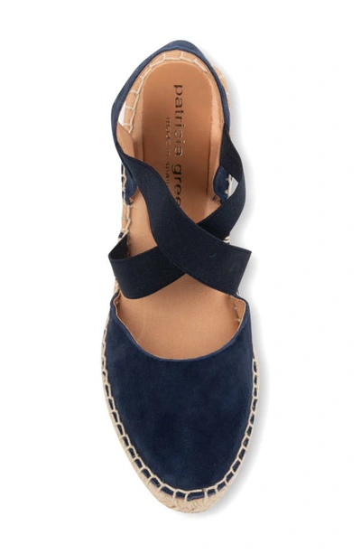 Patricia Green Mila Espadrille Sandals With Elastic Straps In Navy