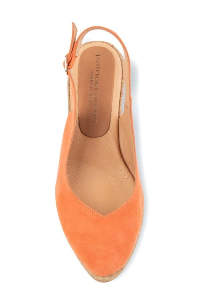 Shop Patricia Green Poppy Slingback Espadrille Wedge In Coral