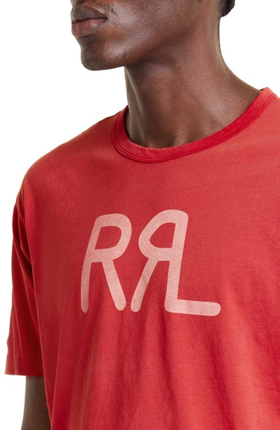 Shop Polo Ralph Lauren Double Rl Logo Graphic Tee In Red