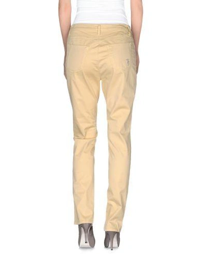 Shop Trussardi Jeans Casual Pants In Light Yellow