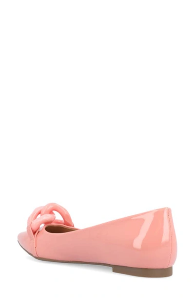 Journee Collection Clareene Pointed Toe Flat In Blush