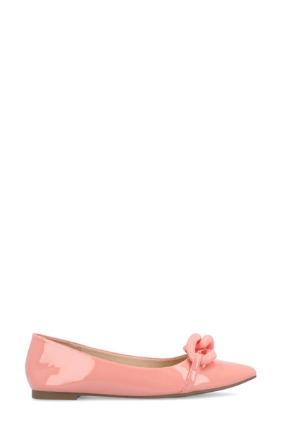 Journee Collection Clareene Pointed Toe Flat In Blush