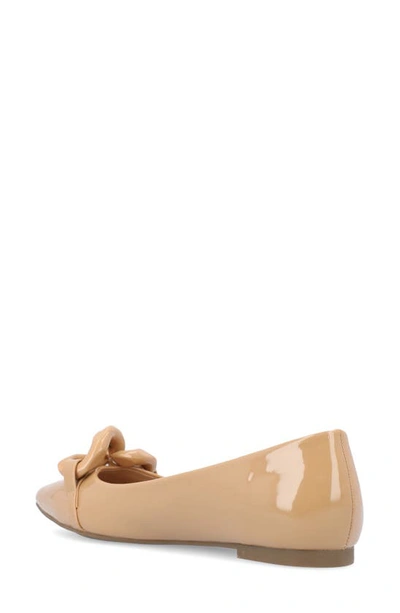 Shop Journee Collection Clareene Pointed Toe Flat In Tan