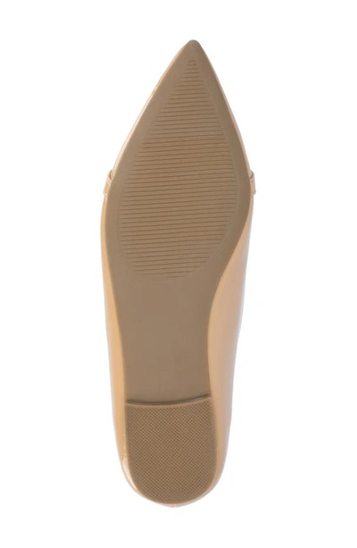 Shop Journee Collection Clareene Pointed Toe Flat In Tan