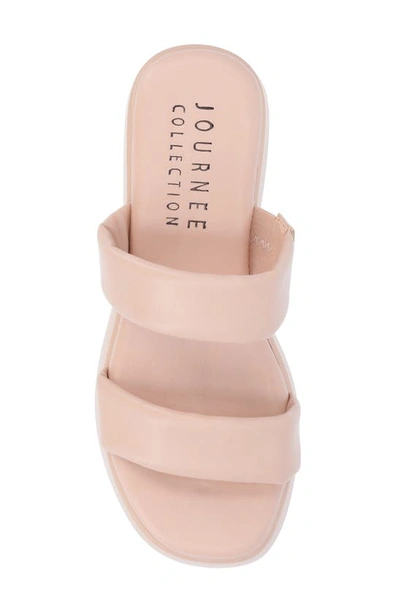 Journee Collection Veradie Tru Comfort Platform Slide Sandal In Blush