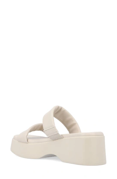 Journee Collection Veradie Tru Comfort Platform Slide Sandal In Sand
