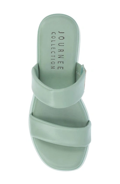 Journee Collection Veradie Tru Comfort Platform Slide Sandal In Sage