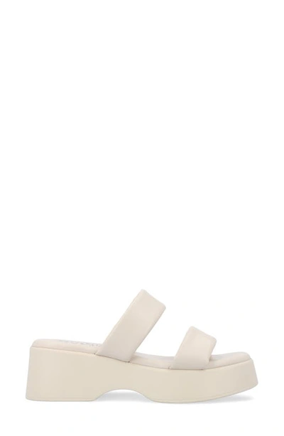 Journee Collection Veradie Tru Comfort Platform Slide Sandal In Sand