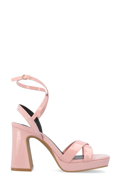 Shop Journee Collection Tru Comfort Foam Zorana Strappy Platform Sandal In Blush