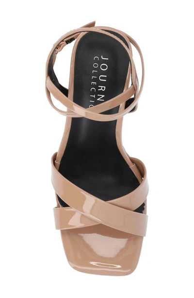 Shop Journee Collection Tru Comfort Foam Zorana Strappy Platform Sandal In Nude