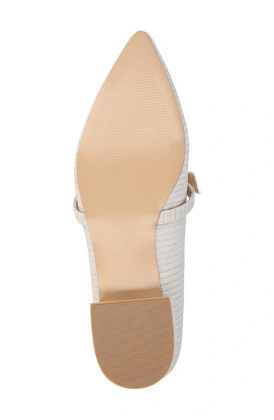 Shop Journee Collection Cait Snake Embossed Pump In Taupe