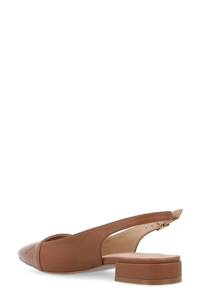 Journee Collection Women's Bertie Two Tone Slingback Flats In Brown