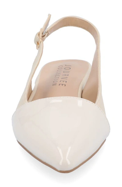 Journee Collection Bertie Slingback Flat In Bone
