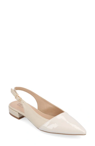Journee Collection Bertie Slingback Flat In Bone