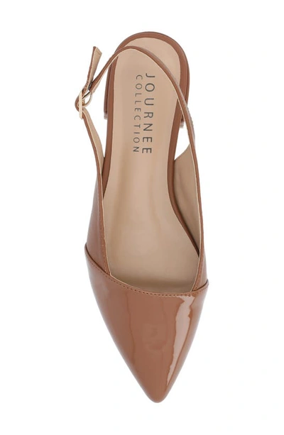 Journee Collection Women's Bertie Two Tone Slingback Flats In Brown