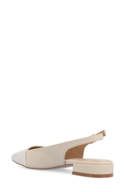 Journee Collection Bertie Slingback Flat In Bone