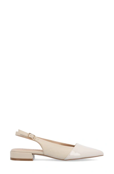 Journee Collection Bertie Slingback Flat In Bone