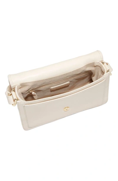 Shop Cole Haan Mini Shoulder Bag In Ivory/ Woven