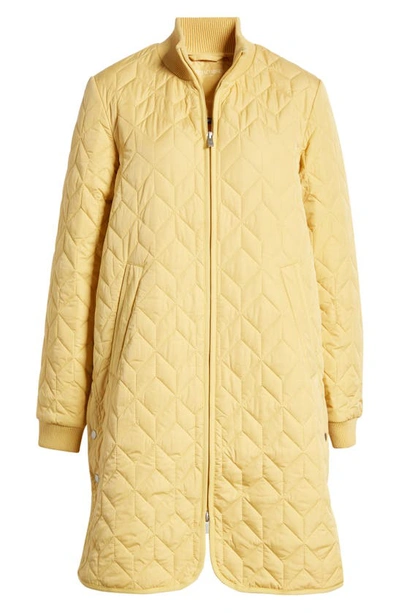 Shop Ilse Jacobsen Isle Jacobsen Long Quilted Jacket In Marigold