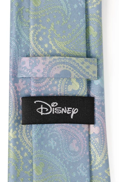 Shop Cufflinks, Inc X Disney Mickey Iridescent Paisley Silk Tie In Blue