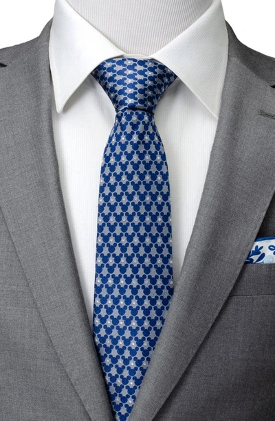 Shop Cufflinks, Inc . X Disney Mickey Dot Pattern Silk Tie In Blue