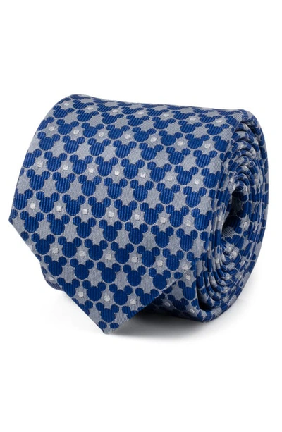 Shop Cufflinks, Inc . X Disney Mickey Dot Pattern Silk Tie In Blue