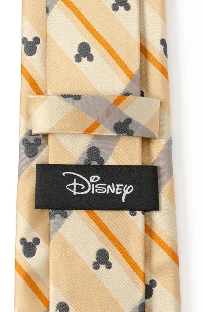 Shop Cufflinks, Inc X Disney Mickey Tan Plaid Silk Tie