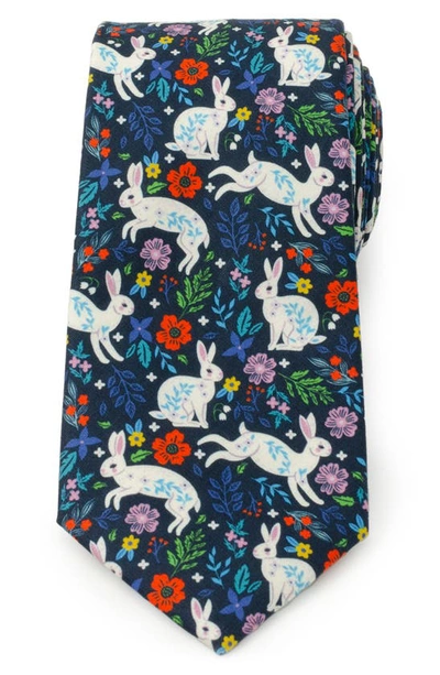 Shop Cufflinks, Inc . Rabbit Floral Cotton Tie In Black
