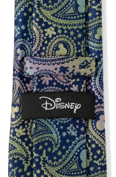 Shop Cufflinks, Inc . X Disney Mickey Iridescent Paisley Silk Tie In Navy