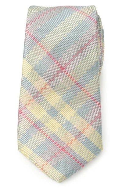 Shop Cufflinks, Inc Pastel Plaid Silk Tie In Gray