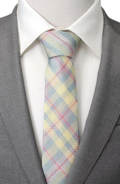 Shop Cufflinks, Inc Pastel Plaid Silk Tie In Gray