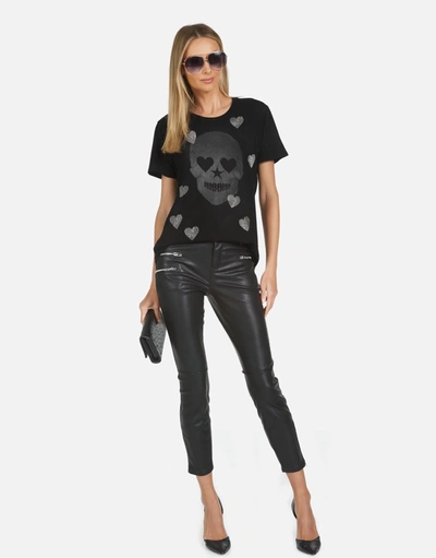 Lauren Moshi X Wolf X Crystal Peace Love Skull In Black