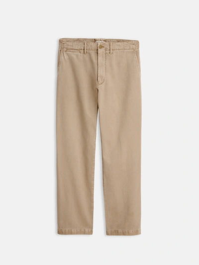 Shop Alex Mill Straight Leg Pant In Vintage Washed Chino In Faded Khaki