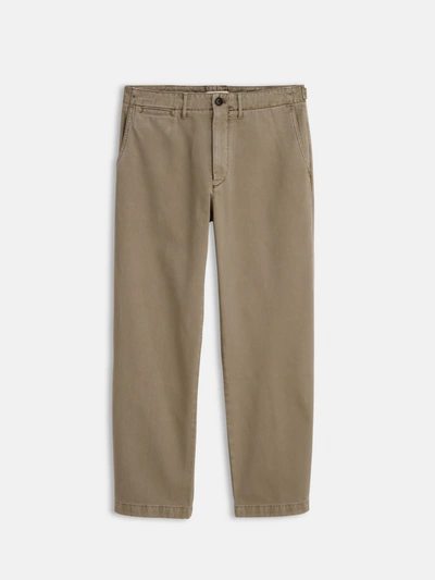 Shop Alex Mill Straight Leg Pant In Vintage Washed Chino In Vintage Olive