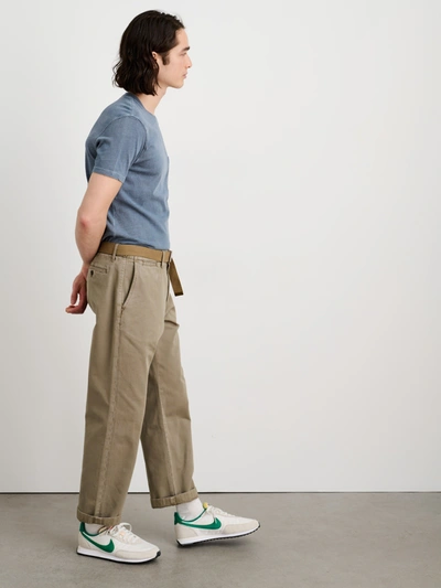 Shop Alex Mill Straight Leg Pant In Vintage Washed Chino In Vintage Olive