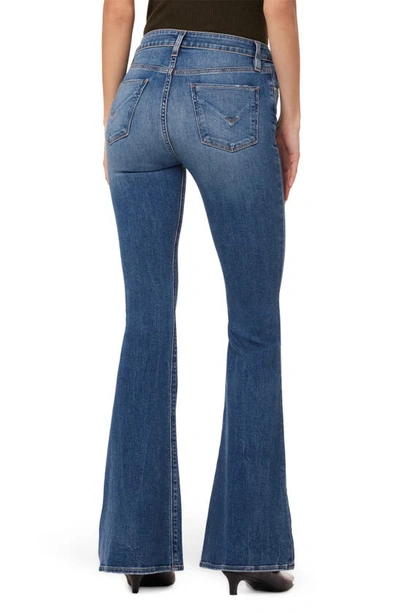 Shop Hudson Holly Distressed High Waist Flare Jeans In Gravity