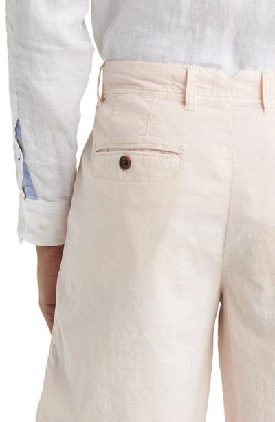 Shop Rails Linen Blend Shorts In Prawn