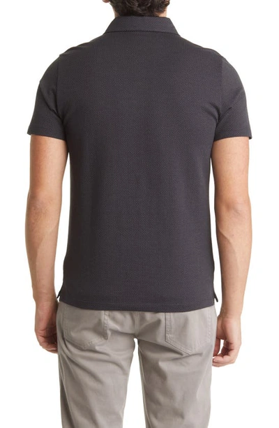 Robert Barakett Creston Short Sleeve Cotton Polo In Charcoal