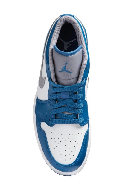 Shop Jordan Nike Air  1 Low Sneaker In Blue/ Cement Grey