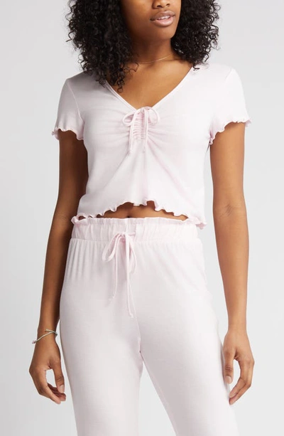 Shop Bp. Dream On Knit Pajama Top In Pink Soda