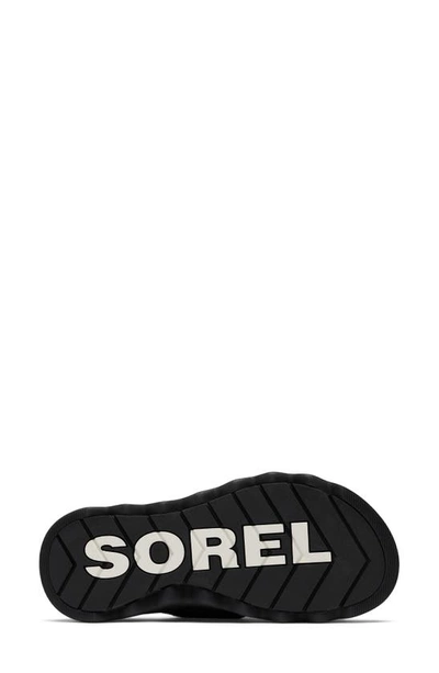 Sorel Viibe Asymmetric Slide Sandal In Black/ Black