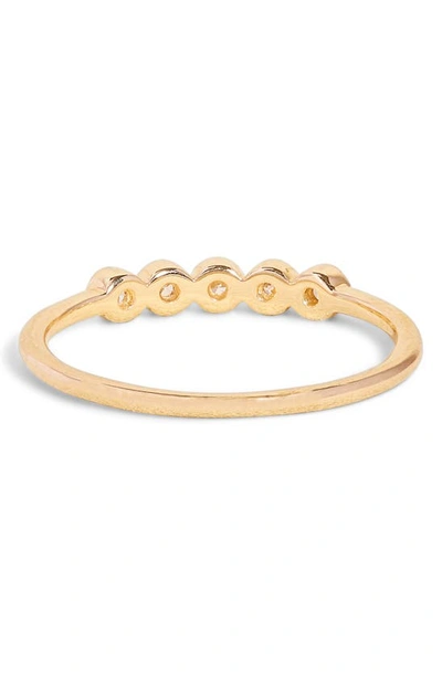 Stone And Strand Bezel Diamond Line Ring In 10k Yellow Gold/ White Diamond